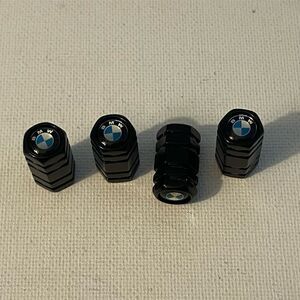 BMW Logo valve Stem caps in Black set of 4 NWT